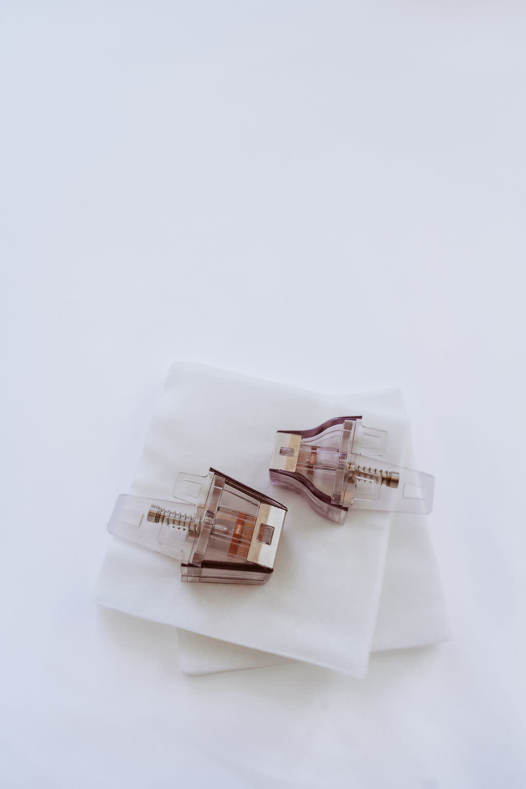 Morpheus8 microneedle tips on gauze