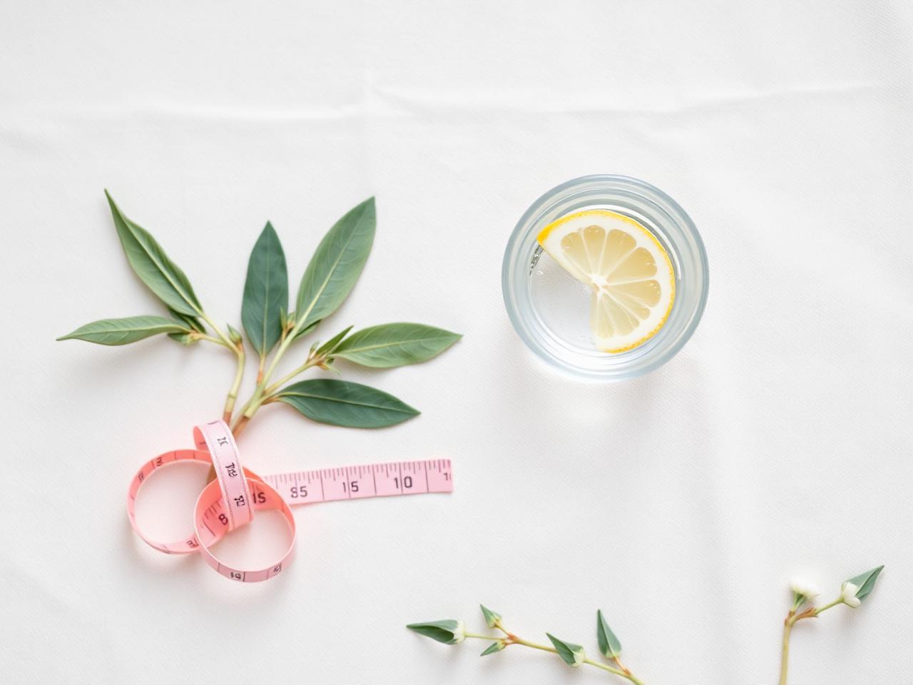 Pink measuring tape and sage representing GLP-1 wellness